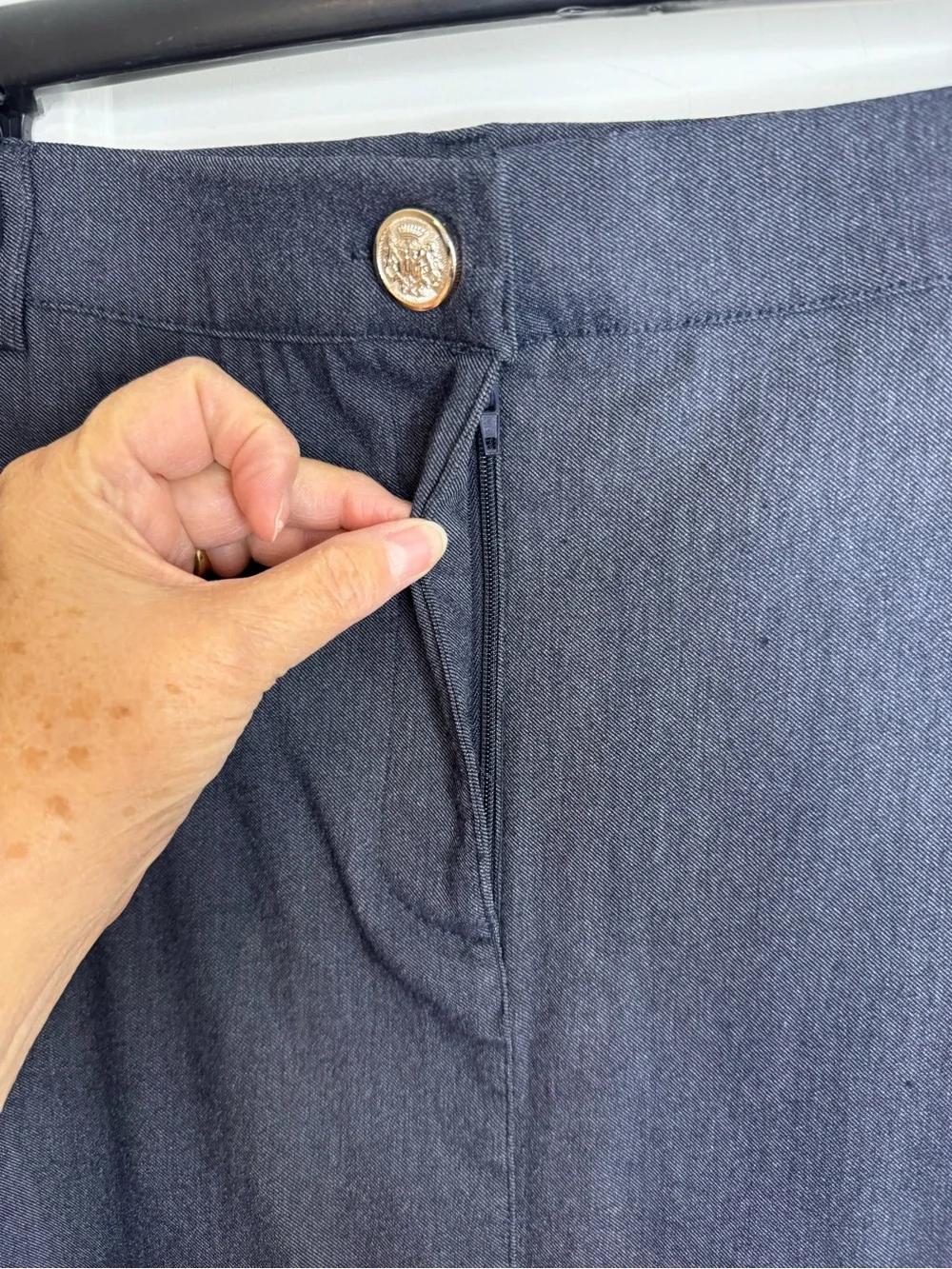 Nicole Miller Denim Look Pencil Skirt